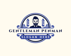 Gentleman Haircut Barber logo design