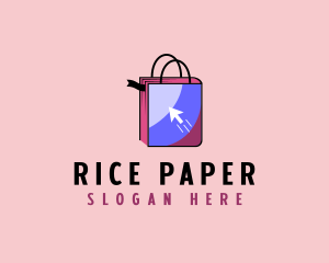 Online Bookstore Bag logo design