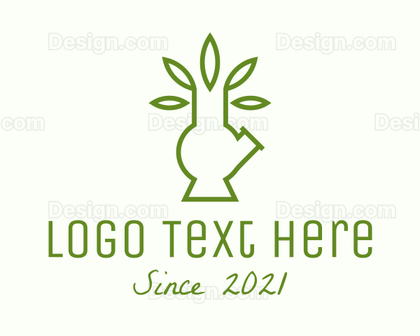 Marijuana Leaf Hookah Logo