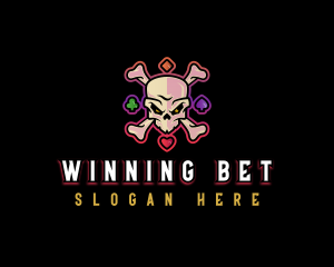 Casino Skull Poker logo design