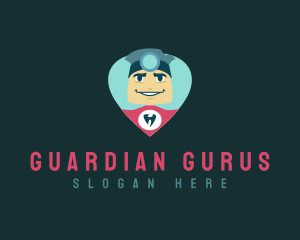 Pediatric Superhero Dentist logo design