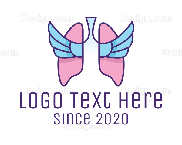 Respiratory Lungs Wings Logo