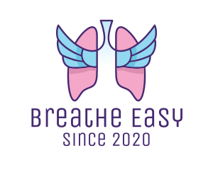 Respiratory Lungs Wings logo design