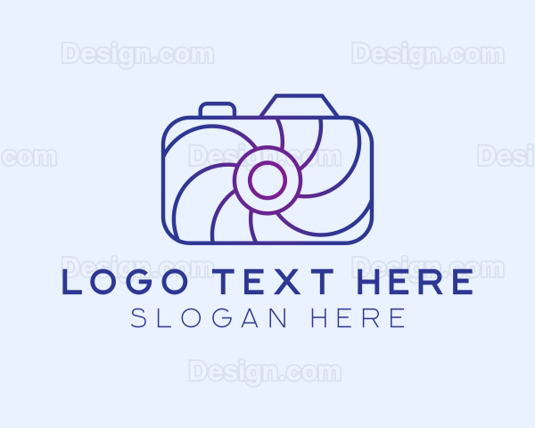 Geometric Spiral Camera Logo