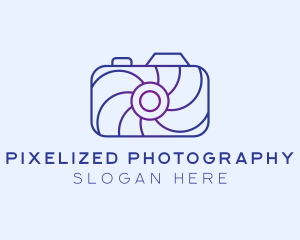 Geometric Spiral Camera logo design