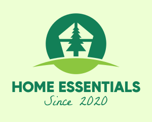 Green Pine Tree Home logo design