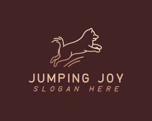 Dog Puppy Jump logo design