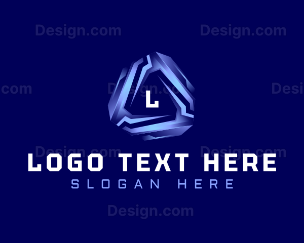 Tech Futuristic Triangle Logo