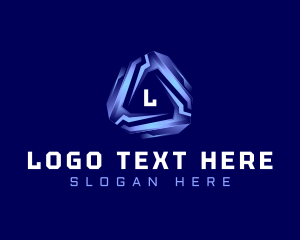 Tech Futuristic Triangle Logo