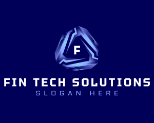 Tech Futuristic Triangle logo design