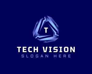 Tech Futuristic Triangle logo