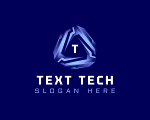 Tech Futuristic Triangle logo design