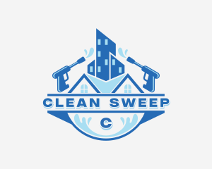 Industrial Pressure Washer Cleaning logo design