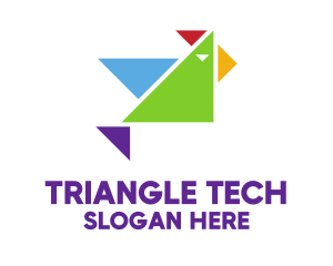 Colorful Triangle Bird logo