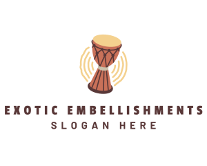 Djembe Drum Music logo design