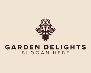 Landscaping Shovel Plant logo design