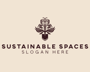 Landscaping Shovel Plant logo