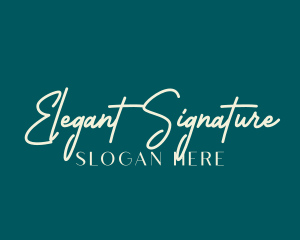 Classy Signature Wordmark logo design