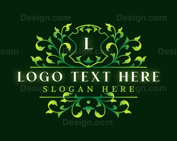 Floral Leaves Garden Logo