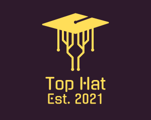 Circuit Graduation Cap logo design