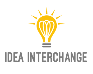 Bright Yellow Light Bulb logo design