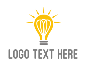 New - Bright Yellow Light Bulb logo design
