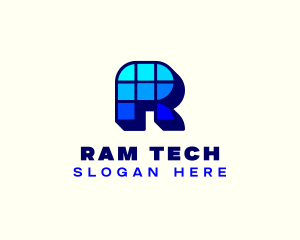 Pixel Game Developer Tech logo design