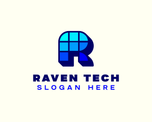 Pixel Game Developer Tech logo design