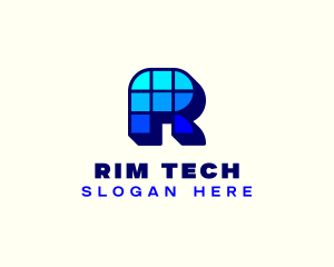 Pixel Game Developer Tech logo design