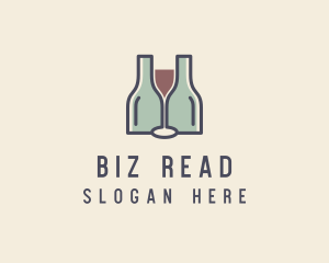 Bottle Glass Winery logo design