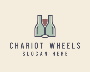 Bottle Glass Winery logo design