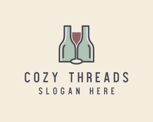 Bottle Glass Winery logo design