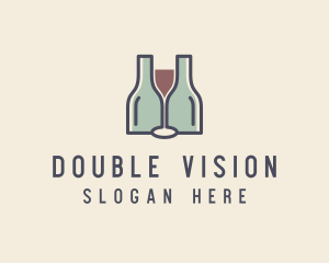 Bottle Glass Winery logo design