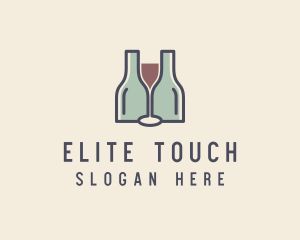 Bottle Glass Winery logo design