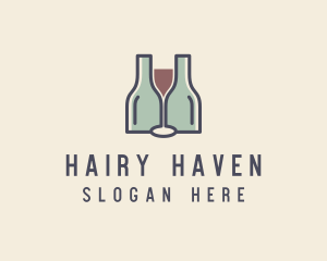 Bottle Glass Winery logo design