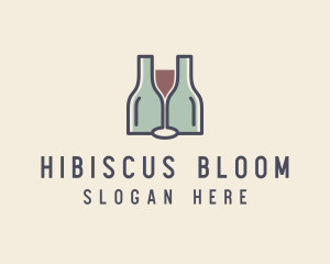 Bottle Glass Winery logo design