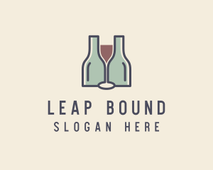 Bottle Glass Winery logo design