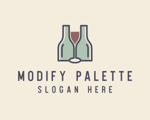 Bottle Glass Winery logo design