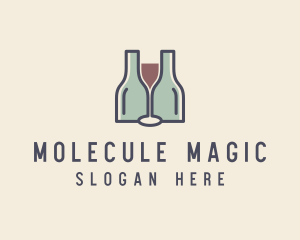 Bottle Glass Winery logo design