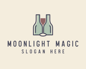 Bottle Glass Winery logo design