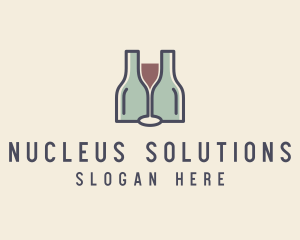 Bottle Glass Winery logo design