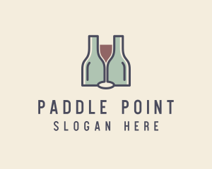 Bottle Glass Winery logo design