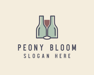 Bottle Glass Winery logo design