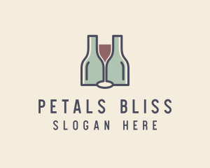 Bottle Glass Winery logo design