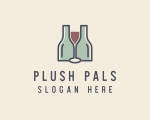 Bottle Glass Winery logo design