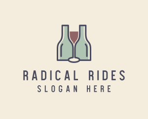 Bottle Glass Winery logo design