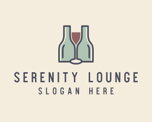 Bottle Glass Winery logo design