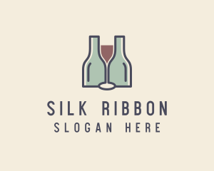 Bottle Glass Winery logo design