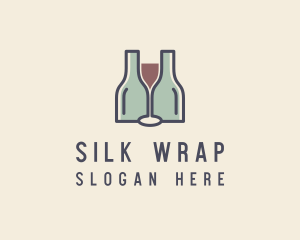 Bottle Glass Winery logo design