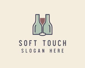 Bottle Glass Winery logo design